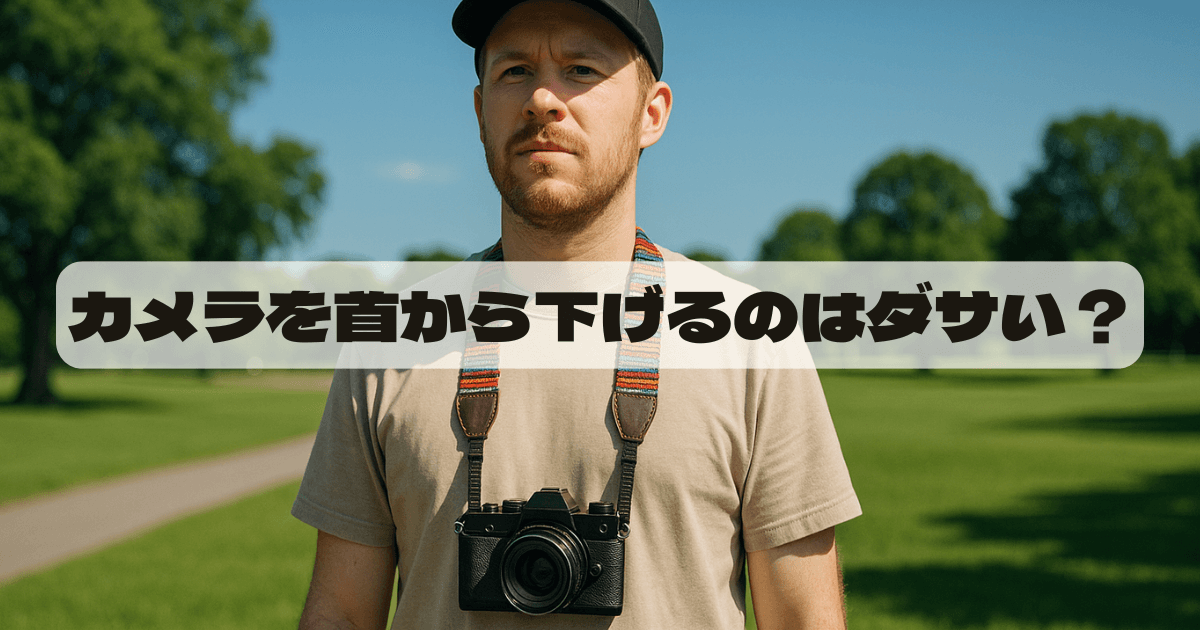 カメラをぶら下げてる「やつ」を変えるだけでセンスが光る！まさか付属のまま？