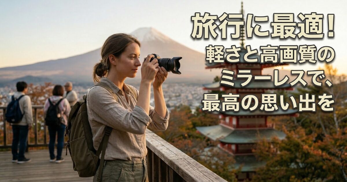【旅行・風景】軽さと高画質を両立したいならミラーレスが最適