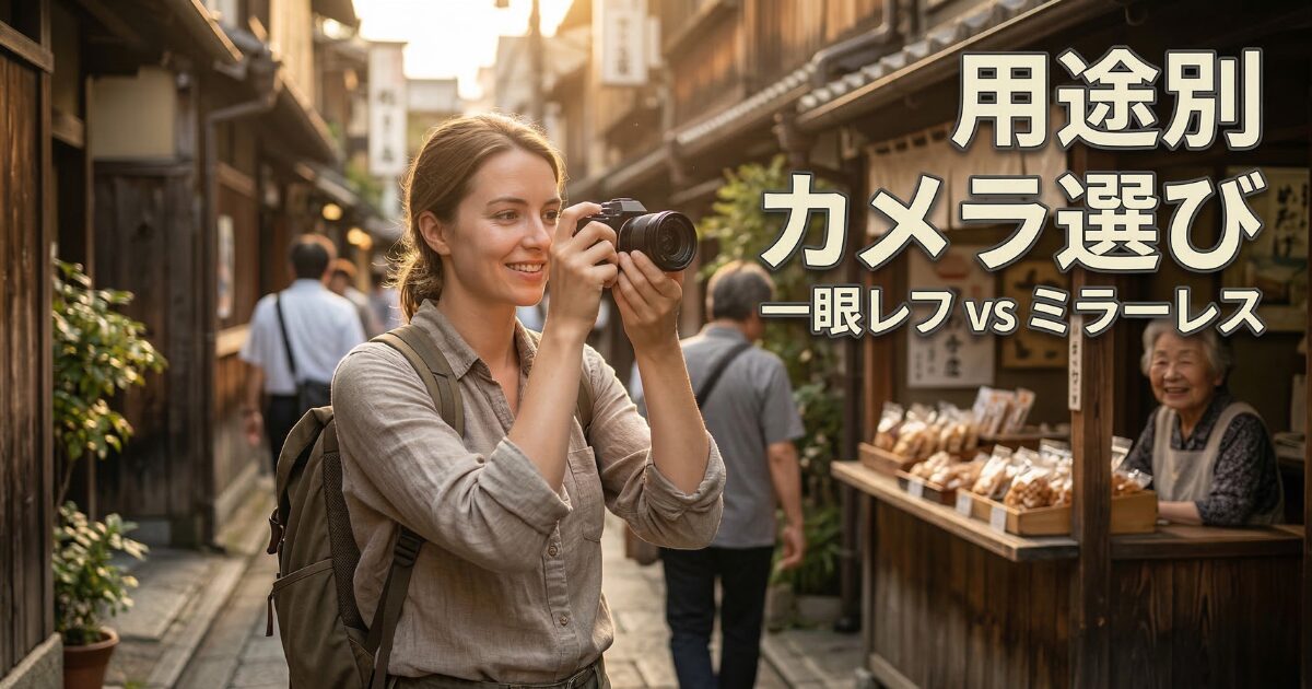 もう迷わない！一眼レフかミラーレスか、あなたの用途に合うのはどっち？