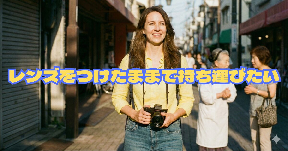 【カメラの持ち運び】レンズつけたままは危険？3つのリスクと安全な収納術
