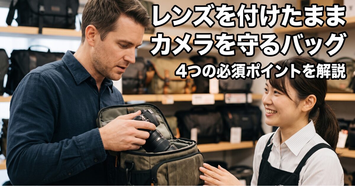 レンズをつけたまま安全に運ぶバッグの選び方:4つの必須チェックポイント