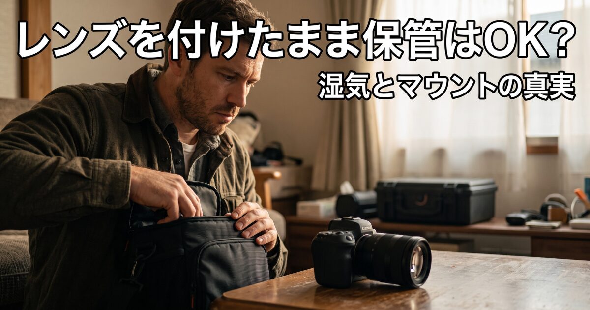 レンズをつけたままカメラの保管をしてもいい?:湿気とマウント負荷の真実