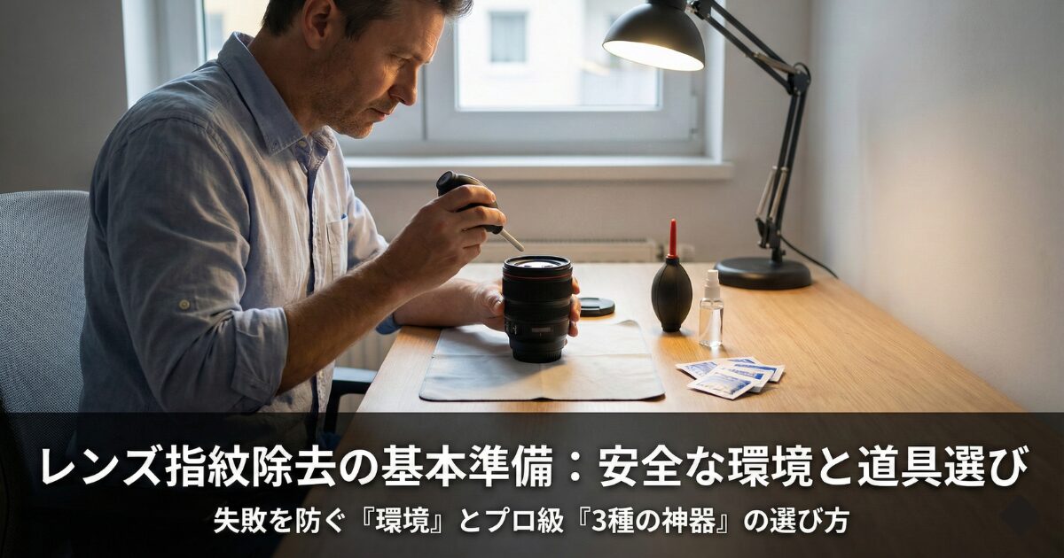 カメラレンズの指紋の取り方の基本準備:安全な作業環境と正しい道具の選び方