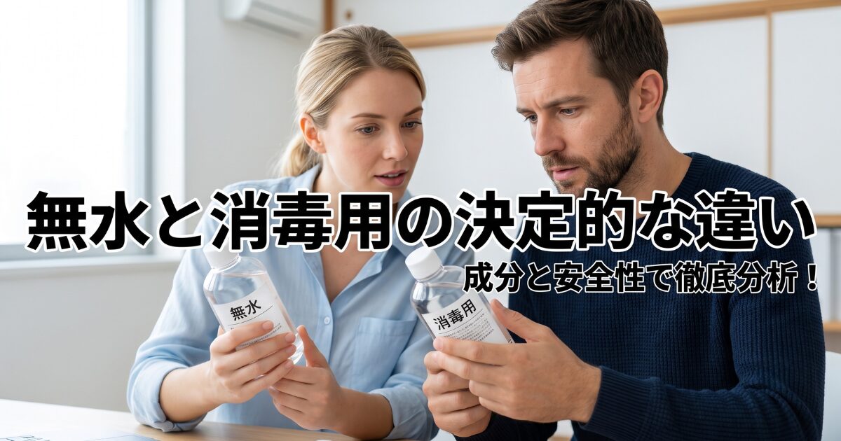 無水エタノールと消毒用エタノールの違いとは？成分と安全性を分析