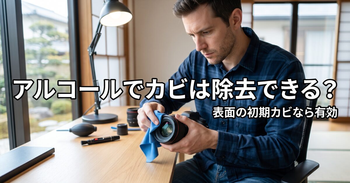 レンズのカビはアルコールで除去できるのか？殺菌効果と限界