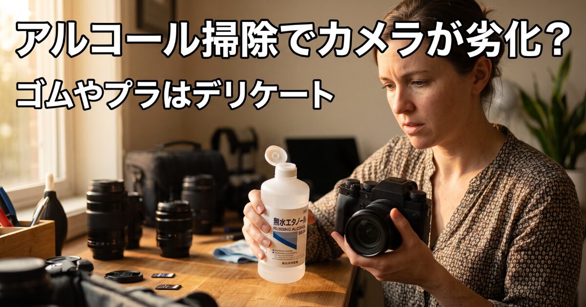 カメラのボディやゴム部分を掃除する際の絶対的な注意点