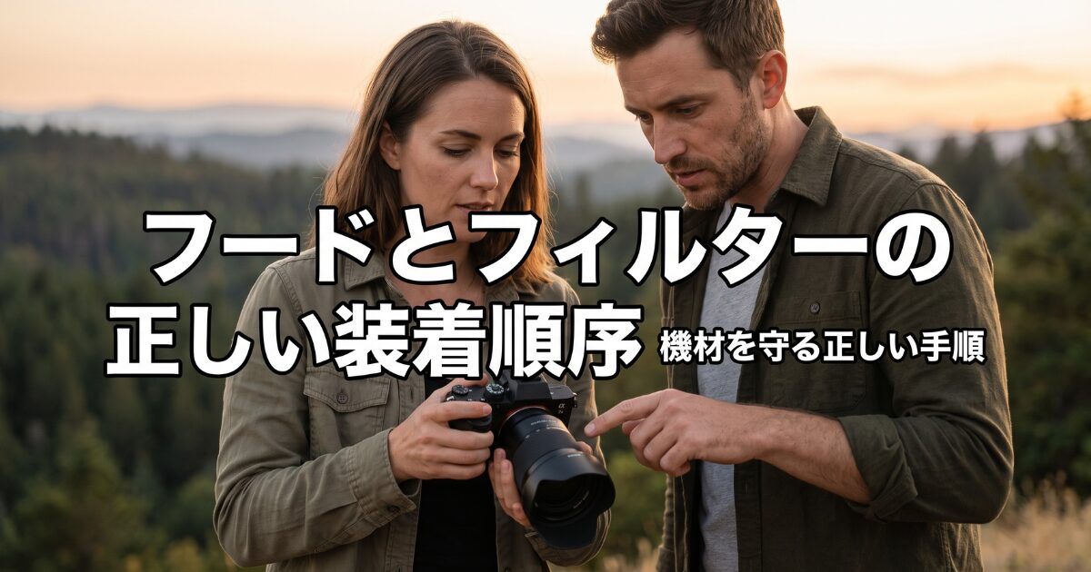 レンズフードとレンズフィルターは併用できる？正しい装着順序と基本ルールを完全解説