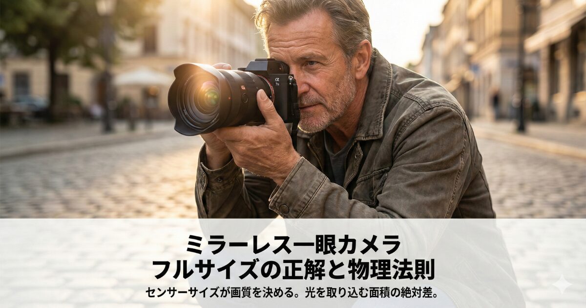 【基礎知識】ミラーレス一眼カメラのフルサイズ必要性と物理的な正解