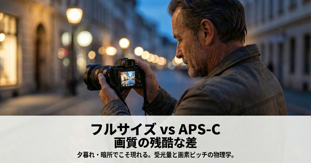 【徹底比較】ミラーレス一眼カメラのフルサイズ必要性と画質の差